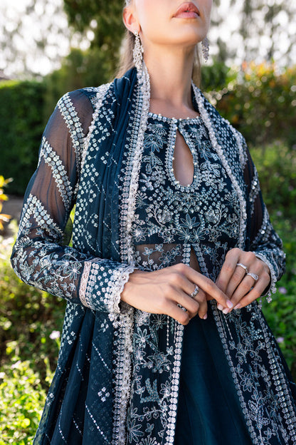 Marjjan | Isabella Formals | MLC-24 Custom Size Teal Blue Crinkle Chiffon