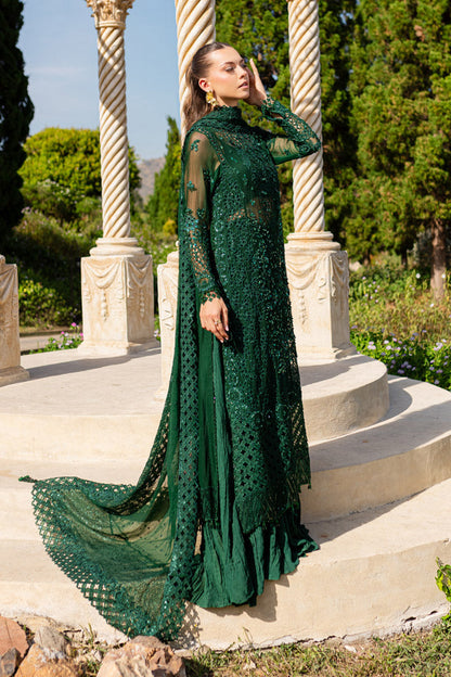 Marjjan | Isabella Formals | MLC-26 Custom Size Dark Green Crinkle Chiffon