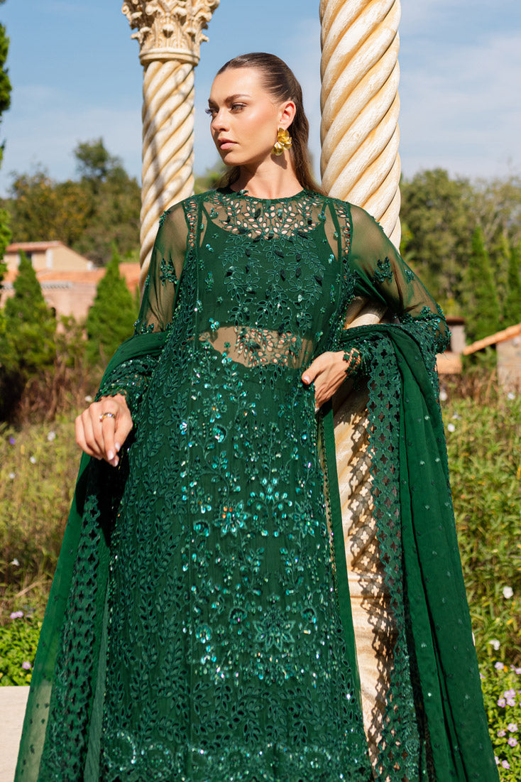 Marjjan | Isabella Formals | MLC-26 XL Dark Green Crinkle Chiffon
