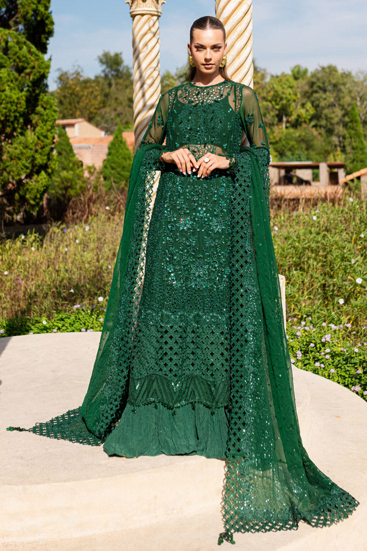 Marjjan | Isabella Formals | MLC-26 XS Dark Green Crinkle Chiffon