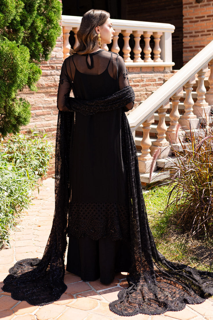 Marjjan | Isabella Formals | MLC-27 S Black Crinkle Chiffon