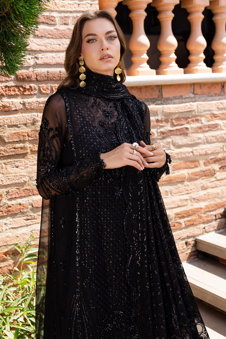 Marjjan | Isabella Formals | MLC-27 M Black Crinkle Chiffon