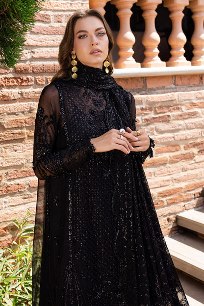 Marjjan | Isabella Formals | MLC-27 M Black Crinkle Chiffon