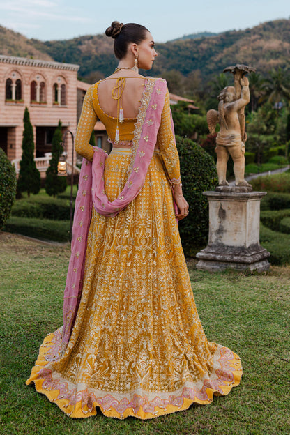 Marjjan | Isabella Formals | MLC-28 S Yellow Crinkle Chiffon