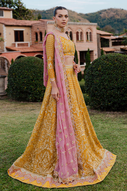 Marjjan | Isabella Formals | MLC-28 M Yellow Crinkle Chiffon