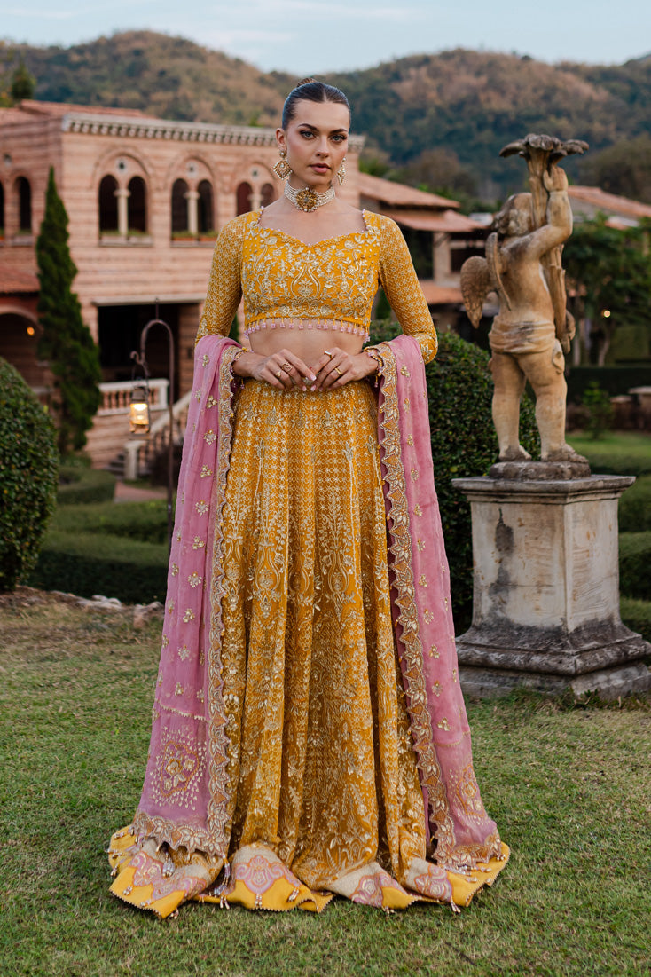 Marjjan | Isabella Formals | MLC-28 XS Yellow Crinkle Chiffon
