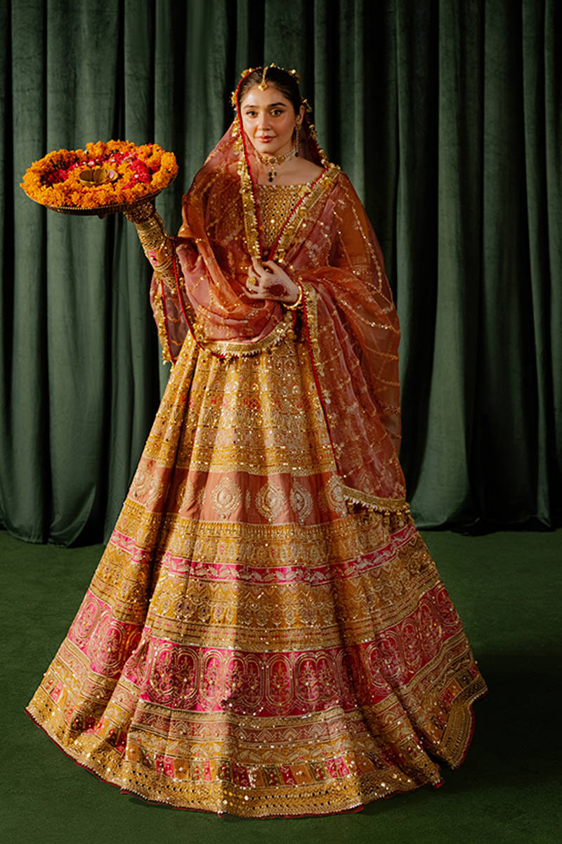 MNR | Zarlish Festive Formals | Meher S Mustard Yellow Indian Silk