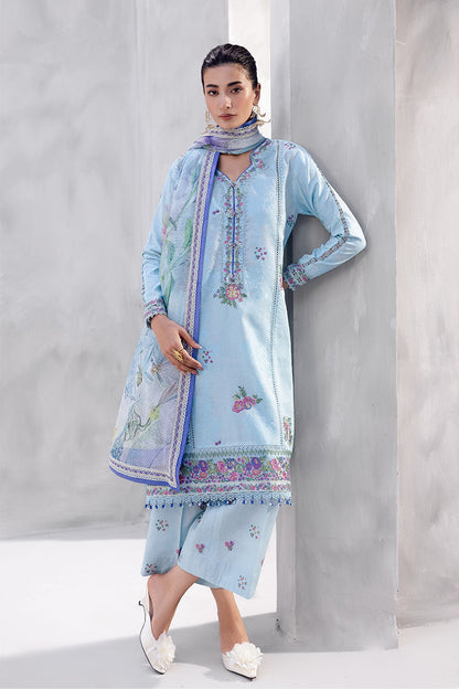 Mushq | La Toscana Casual Pret 25 | Elara S Ice Blue Lawn