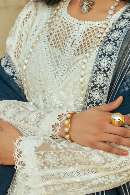 Mushq | Saugaat City of Lights | Roshni M White Cotton Net