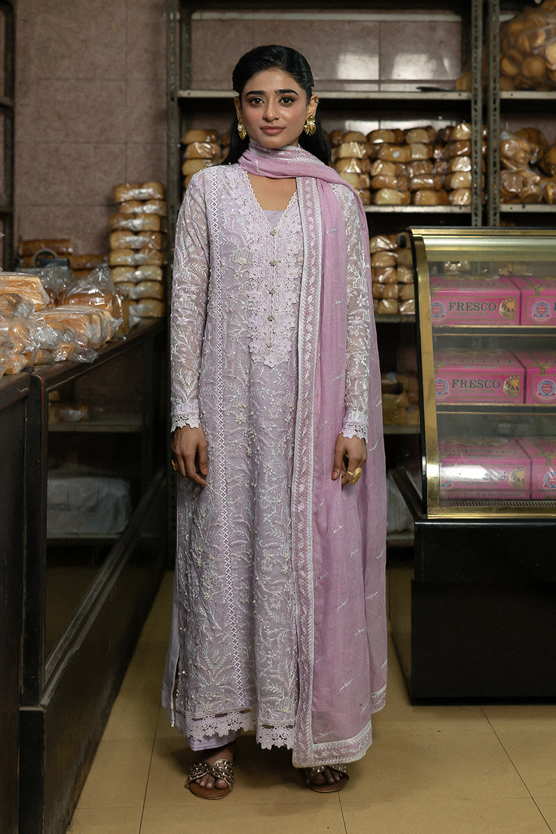 Mushq | Saugaat City of Lights | Andaleeb S Lilac Cotton Net
