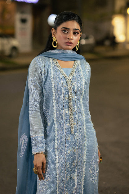 Mushq | Saugaat City of Lights | Umeed XL Pale Sky Blue Cotton Net