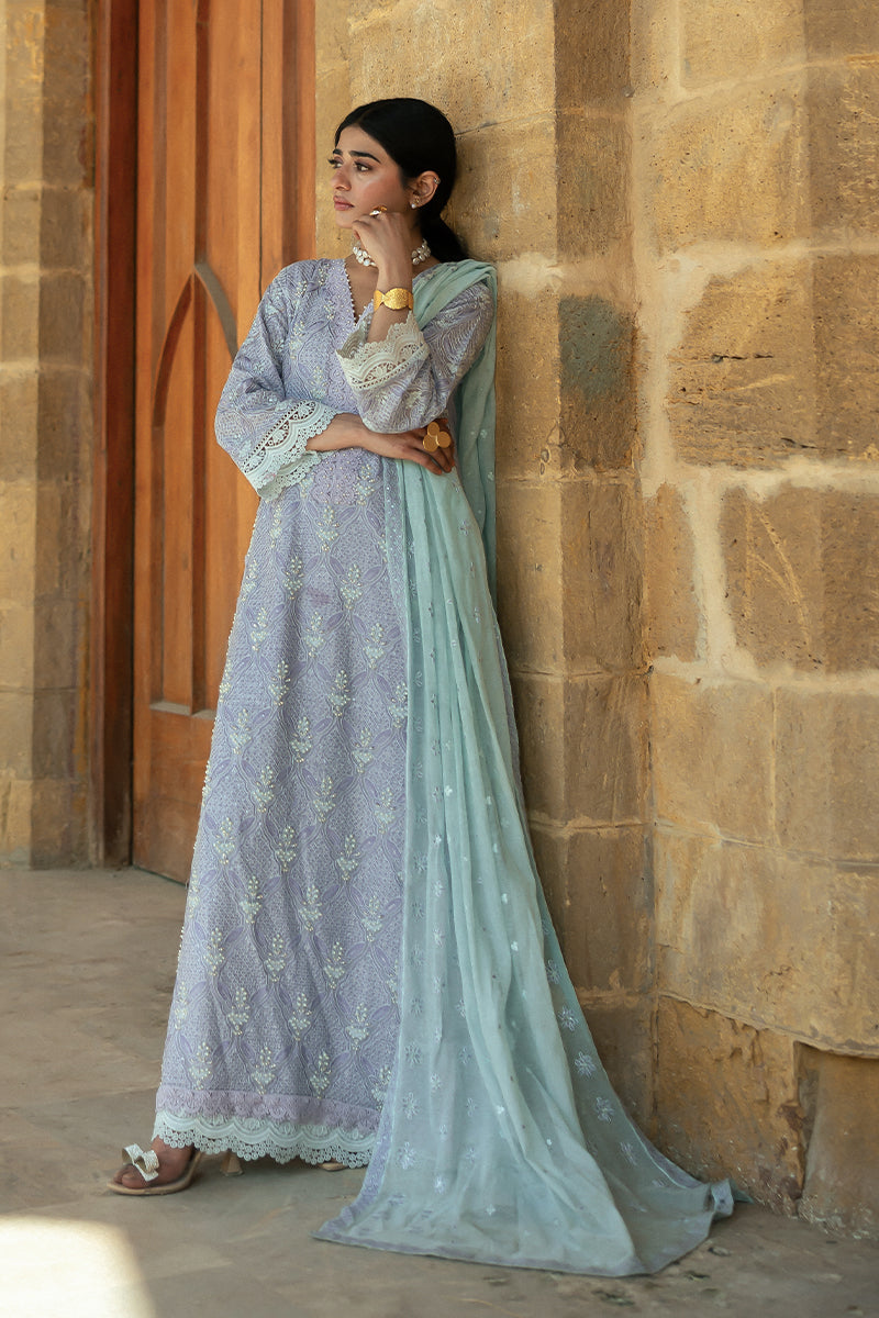 Mushq | Saugaat City of Lights | Mahpara S Light Lavender Cotton Net