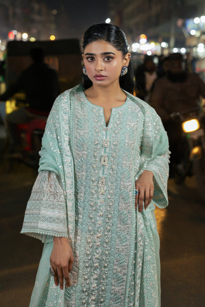 Mushq | Saugaat City of Lights | Shama XL Ice Blue Cotton Net
