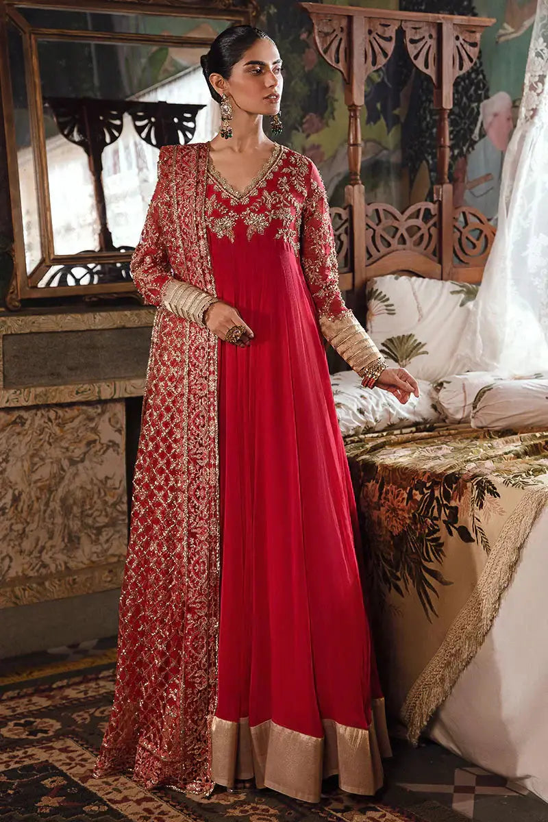 Mushq | Irha Kalidaar Chiffon Pret | MALIAH - Pakistani Designer Dress - by Mushq | Type: Formal - 100% Original at Saira Sultan