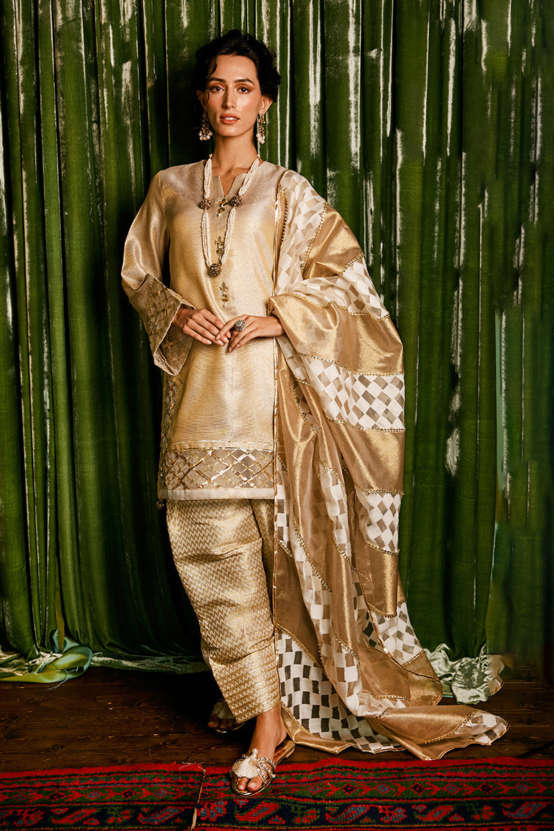 Mushq | Chandni Gota Love It | Basanti - Pakistani Designer Dress - by Mushq | Type: Ladies Clothes - 100% Original at Saira Sultan