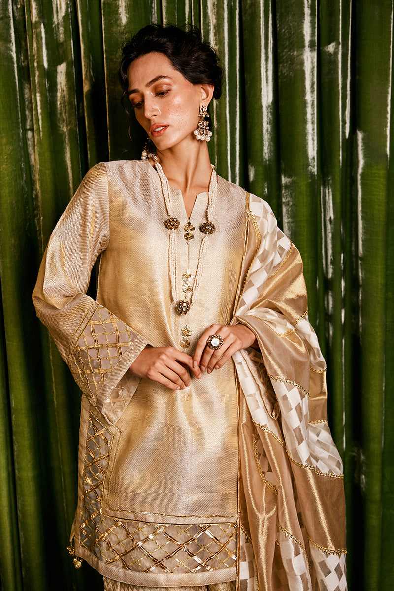Mushq | Chandni Gota Love It | Basanti - Pakistani Designer Dress - by Mushq | Type: Ladies Clothes - 100% Original at Saira Sultan