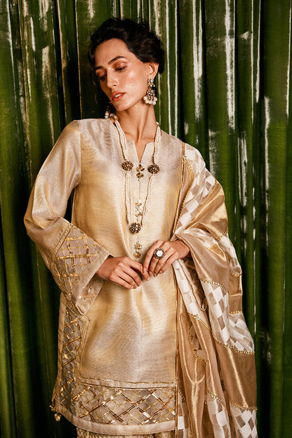 Mushq | Chandni Gota Love It | Basanti - Pakistani Designer Dress - by Mushq | Type: Ladies Clothes - 100% Original at Saira Sultan