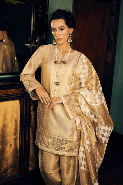 Mushq | Chandni Gota Love It | Basanti - Pakistani Designer Dress - by Mushq | Type: Ladies Clothes - 100% Original at Saira Sultan