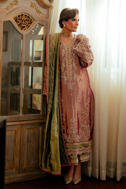 Mushq | Sunehri Resham Edit | SEEMA XS Light Pink Satin Zari