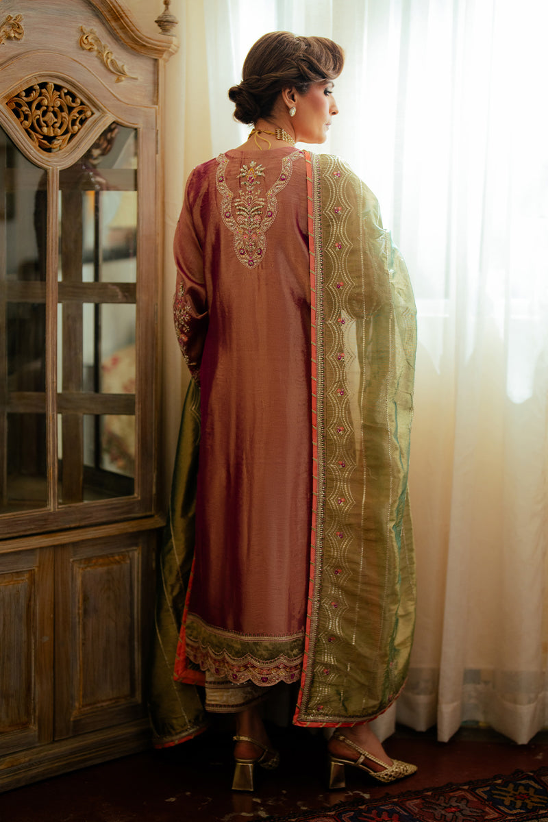 Mushq | Sunehri Resham Edit | SEEMA S Light Pink Satin Zari