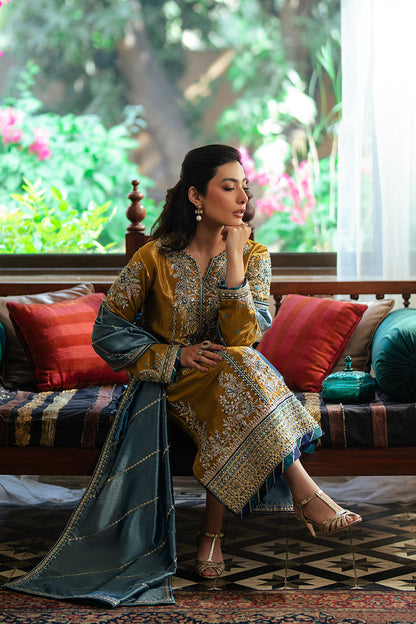 Mushq | Sunehri Resham Edit | ZOYA XL Golden Satin Zari