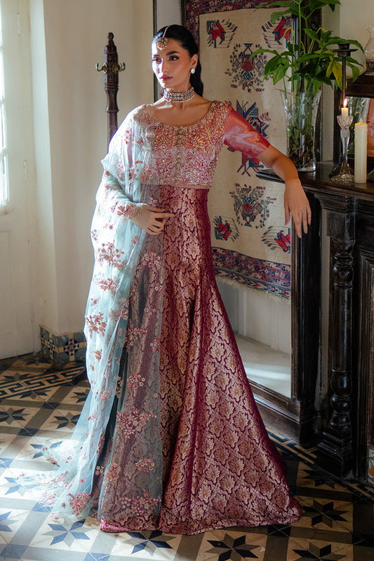 Mushq | Sunehri Resham Edit | RUSHNA XS Pink Satin Zari