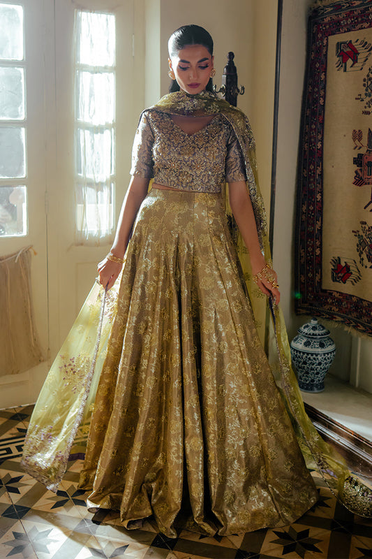 Mushq | Sunehri Resham Edit | ELMA XS Lavender Satin Zari