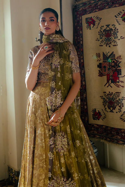 Mushq | Sunehri Resham Edit | ELMA M Lavender Satin Zari