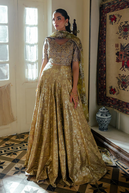 Mushq | Sunehri Resham Edit | ELMA L Lavender Satin Zari
