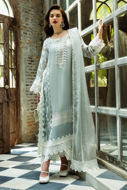 Mushq | Euphoria Eid Pret | Delilah XS Gray Medium Organza