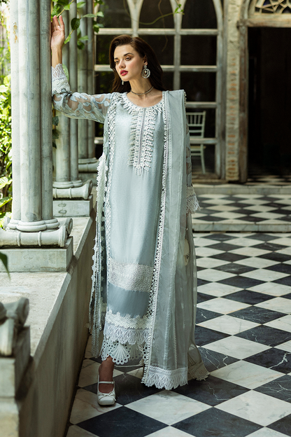 Mushq | Euphoria Eid Pret | Delilah XL Gray Medium Organza
