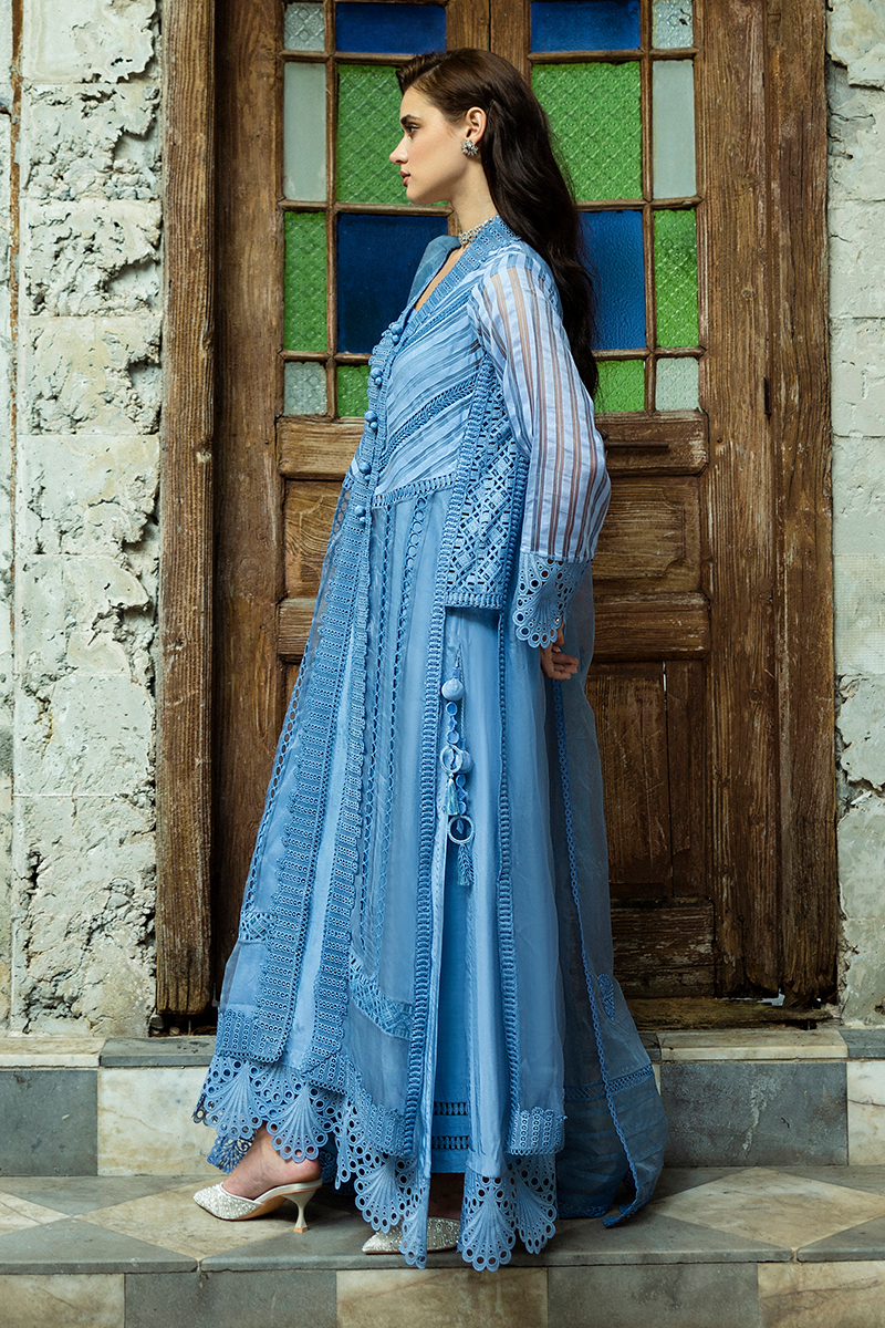 Mushq | Euphoria Eid Pret | Ellie S Blue Medium Organza