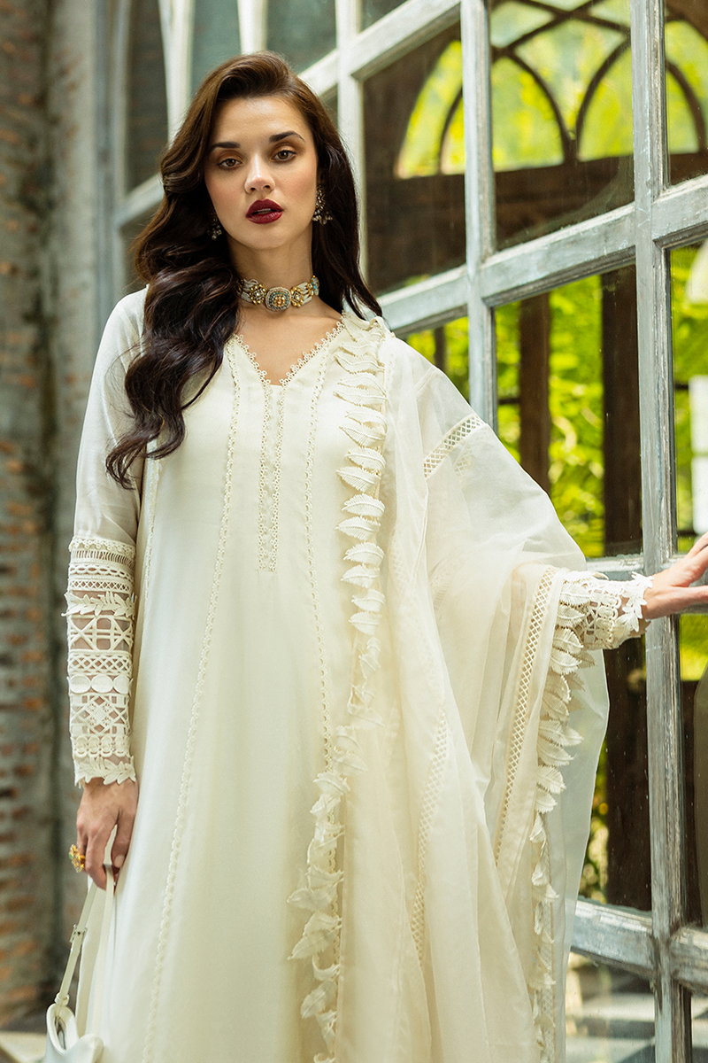 Mushq | Euphoria Eid Pret | Quinn M White Pure Spench Silk