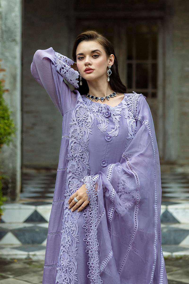 Mushq | Euphoria Eid Pret | Marienne Custom Size Lavender Pure Spench Silk