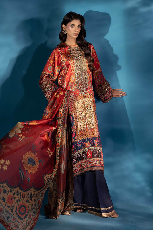 Maria B | Pre fall Dresses |  MPS-W25-08 R - Pakistani Designer Dress - by Maria B - Type : Ladies Clothes - 100% Original at Saira Sultan