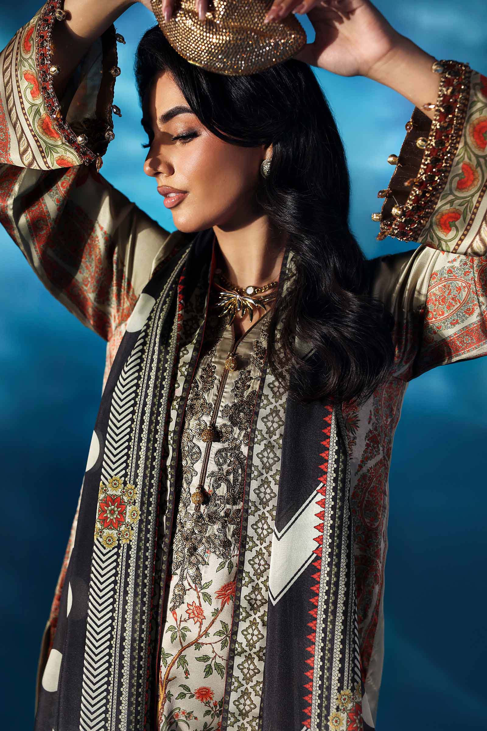 Maria B | Pre fall Dresses |  MPS-W25-05 S - Pakistani Designer Dress - by Maria B - Type : Ladies Clothes - 100% Original at Saira Sultan