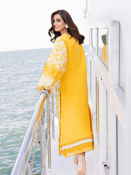Parishay | Monaco Luxury Lawn 25 | MS-02 L Mustard Yellow Lawn