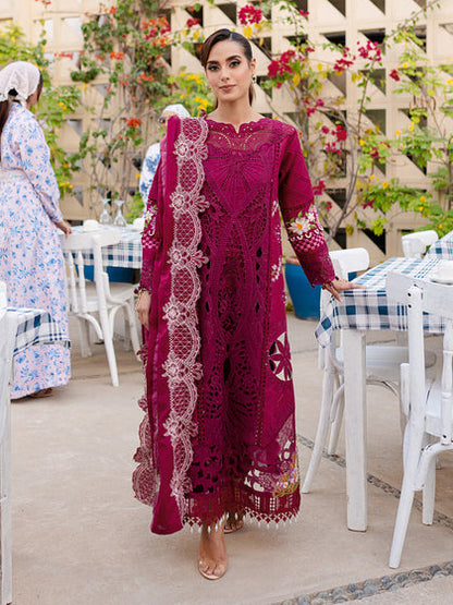 Parishay | Monaco Luxury Lawn 25 | MS-03 XS Lawn Blood Red
