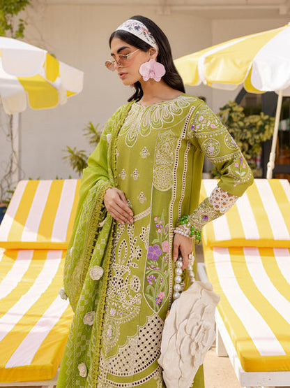 Parishay | Monaco Luxury Lawn 25 | MS-04 L Apple Green Lawn