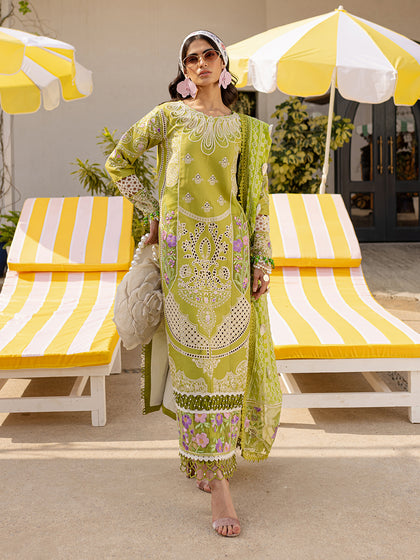 Parishay | Monaco Luxury Lawn 25 | MS-04 XS Apple Green Lawn
