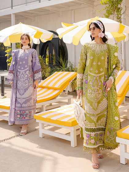 Parishay | Monaco Luxury Lawn 25 | MS-04 M Apple Green Lawn