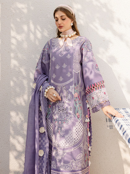 Parishay | Monaco Luxury Lawn 25 | MS-05 M Purple Gray Lawn