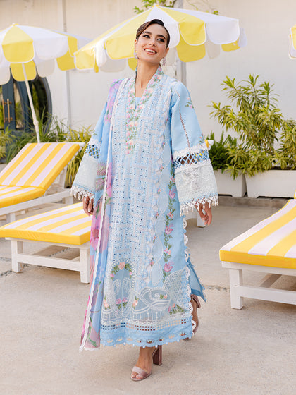 Parishay | Monaco Luxury Lawn 25 | MS-10 XS Pale Sky Blue Lawn