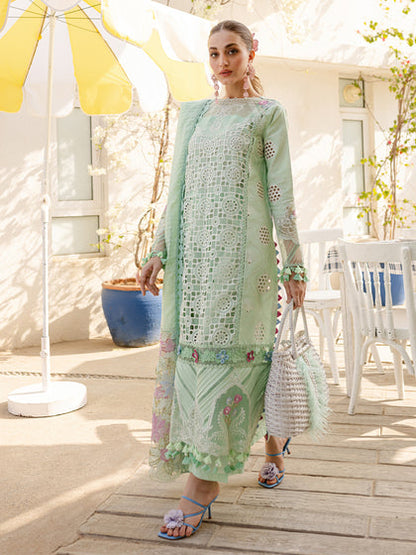 Parishay | Monaco Luxury Lawn 25 | MS-12 M Pastel Mint Lawn