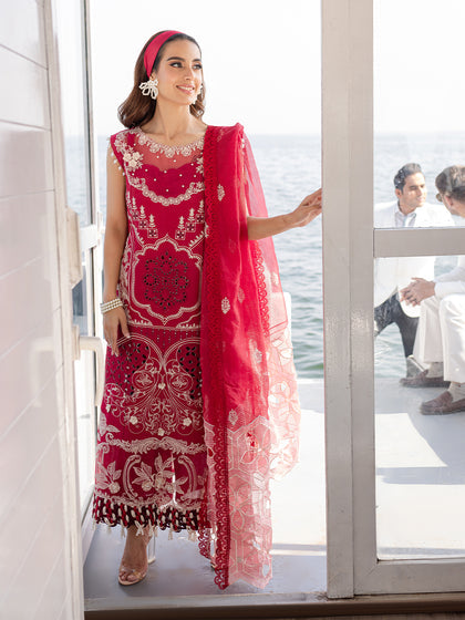 Parishay | Monaco Luxury Lawn 25 | MS-14 XS Electric Red Lawn