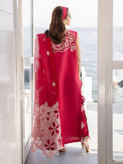 Parishay | Monaco Luxury Lawn 25 | MS-14 S Electric Red Lawn