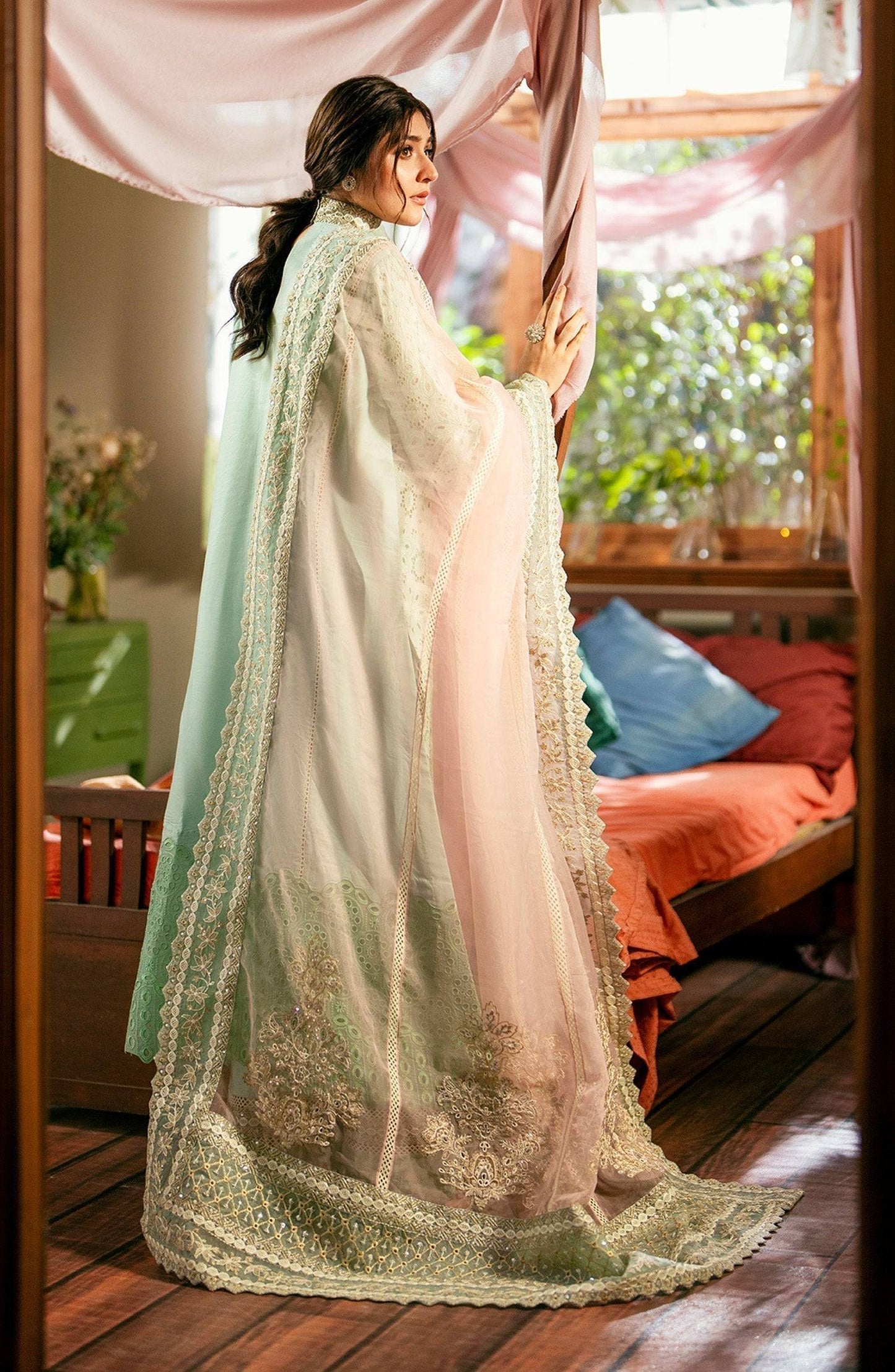 Maryum N Maria | Luxury Lawn 24 | Rawiya - Pakistani Designer Dress - by Maryum N Maria | Type: Luxury - 100% Original at Saira Sultan