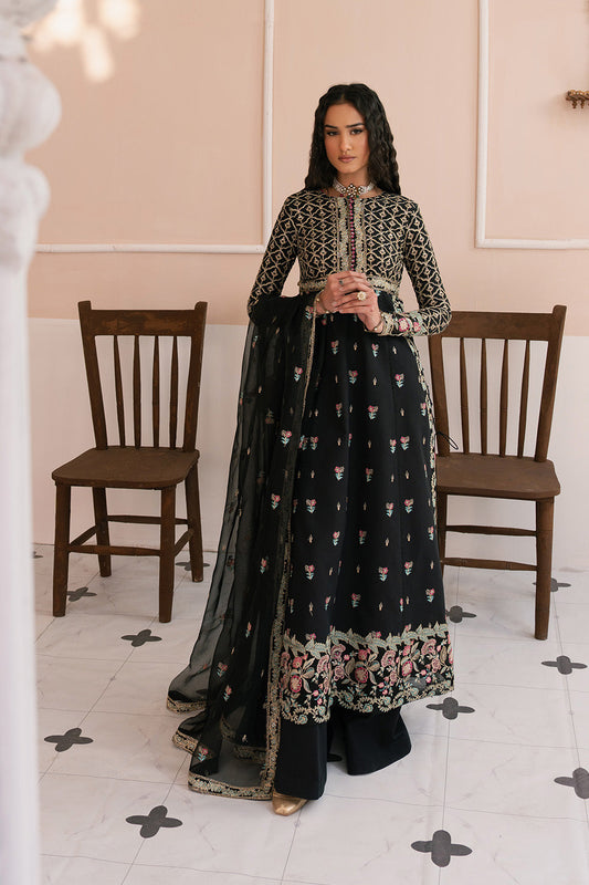Maryum N Maria | Eid Luxury Lawn 25 | AHOU - MS50146 XS Black Lawn