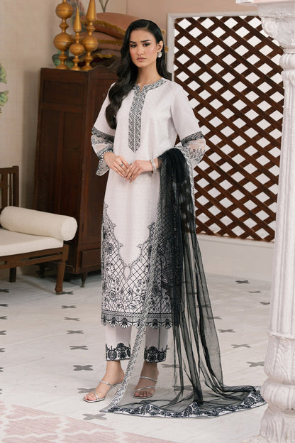 Maryum N Maria | Eid Luxury Lawn 25 | AZADEH - MS50147 XS White Lawn
