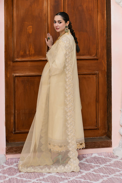 Maryum N Maria | Eid Luxury Lawn 25 | AFSANEH - MS50148 S Yellow Lawn